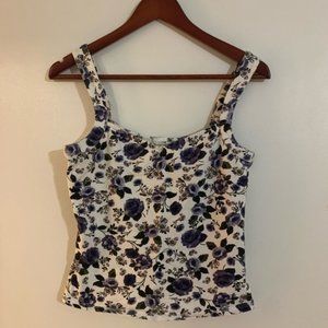 ✨2/$30✨ Garage White and Purple Floral Tank